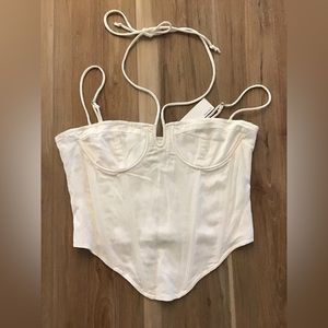 Market White Corset M NWT